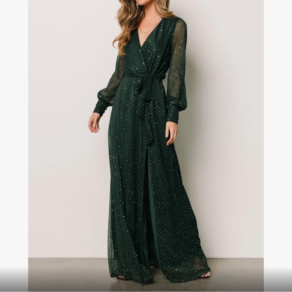 sparkle gown in emerald green